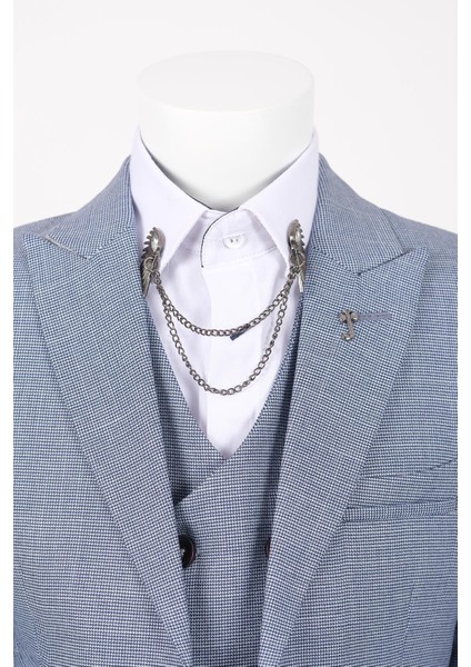 Kuş Gözü Slim Fit Erkek Çocuk Takım Elbise/Gömleksiz_mnvs2285 modelleri