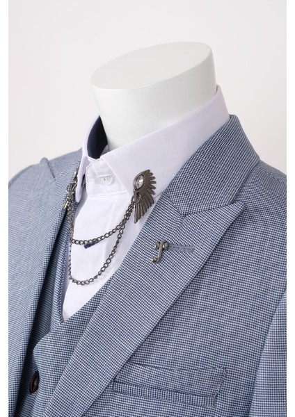 Kuş Gözü Slim Fit Erkek Çocuk Takım Elbise/Gömleksiz_mnvs2285 fırsatları