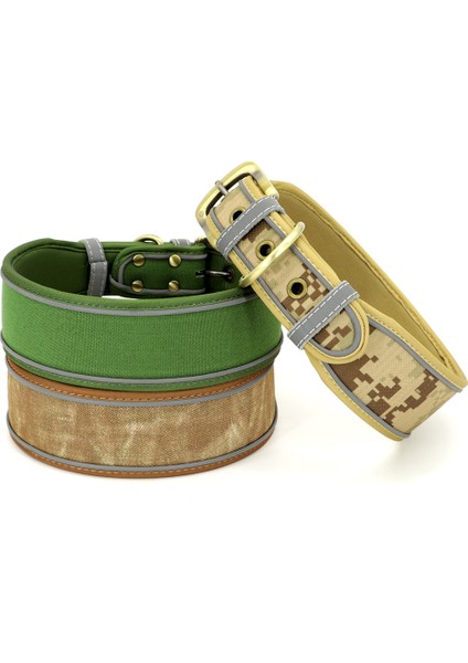 No.5 Tarzı S Beden Yansıtıcı Büyük Köpek Tasması Dayanıklı Kamuflaj Tazı Yaka Geniş Bling Taklidi Evcil Hayvan Köpek Tasması Küçük Orta Büyük Köpek Için (Yurt Dışından) modelleri