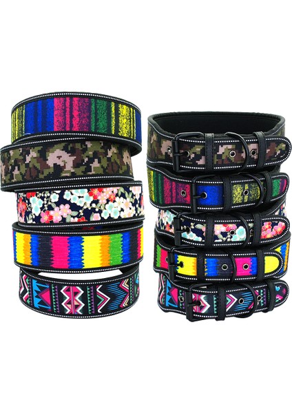 No.5 Tarzı S Beden Yansıtıcı Büyük Köpek Tasması Dayanıklı Kamuflaj Tazı Yaka Geniş Bling Taklidi Evcil Hayvan Köpek Tasması Küçük Orta Büyük Köpek Için (Yurt Dışından) fırsatları