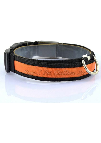 Turuncu Tarzı Xl Boyutu Naylon LED Pet Köpek Tasması Light Up Köpek Tasma Yaka Gece Güvenlik Yanıp Sönen Ayarlanabilir Karanlıkta Parlayan Pet Malzemeleri Dropship (Yurt Dışından)