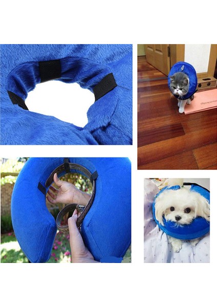 Mavi Stil Xs Boyutu Şişme Evcil Hayvan Tasması Anti-Bite Boyun Elizabeth Yaka Sevimli Kedi Köpek Yavrusu Boyun Koruyucu Daire Yaka Küçük Büyük Köpekler Için (Yurt Dışından) fırsatları