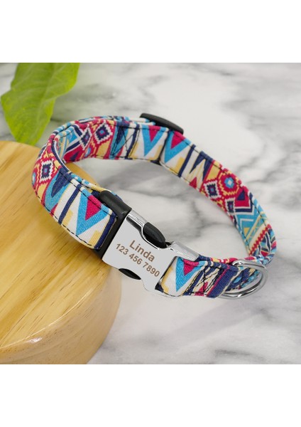 013-YEŞIL Tarz L Boyutu Ayarlanabilir Naylon Köpek Tasması Kişiselleştirilmiş Köpekler Kedi Kımlık Tasmaları Kazınmış Adı Toka ile Küçük Orta Büyük Köpekler Için Anti-Kayıp (Yurt Dışından) fırsatları