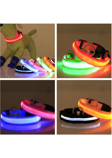 Kırmızı Stil Xl Boyutu USB Şarj Edilebilir Anti-Kayıp Yanıp Sönen Yaka Pet Kolye LED Köpek Yavrusu Hafif Tel Örgü Yalıtım Levhası Flaş (Yurt Dışından)