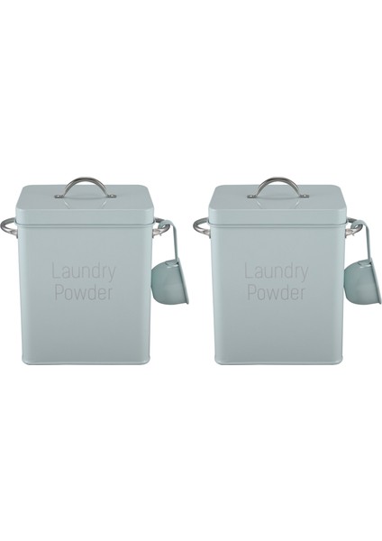2x 5l Güz Toz Çamaşır Tozu Kutuları Kepçe Yeşili ile Depolama (Yurt Dışından)