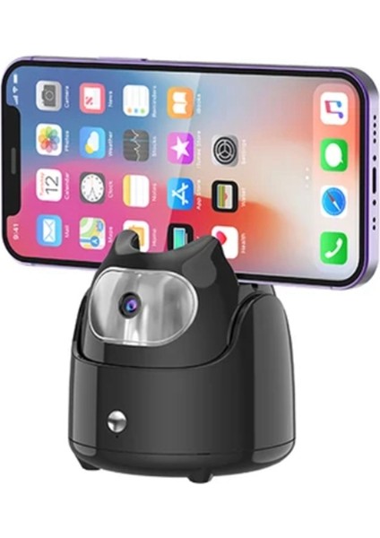 Otomatik Yüz Takip Gimbal Cep Tefonu Tutucusu App Içermeyen Aı Yüz Tanıma 360° Dönen Cep Tefonu Tutucusu (Yurt Dışından)