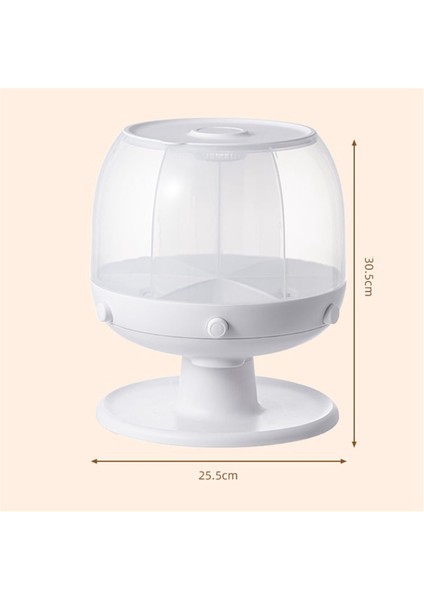 6 Izgaralı Neme Dayanıklı Pirinç Dispenseri Şeffaf Mühürlü Tahıl Dispenseri 360 Dönen Çeşitli Tahıl Saklama Kavanozu Yeşil (Yurt Dışından)