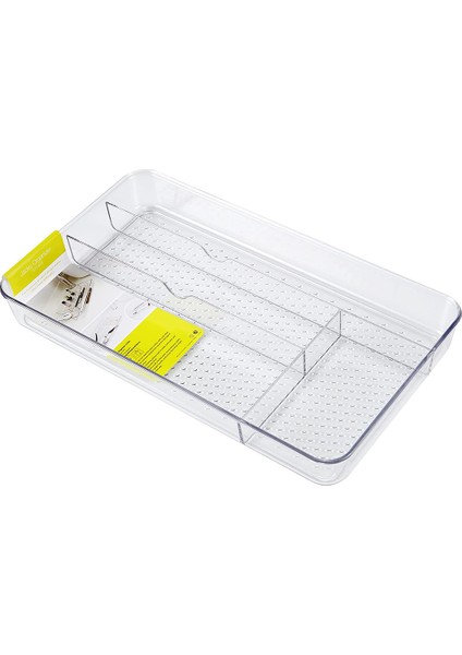 Makyaj, Banyo Için 4 Bölmi Masaüstü Şeffaf Plastik Kozmetik Saklama Kutusu Makyaj Organizatör Kozmetik Konteyner (Yurt Dışından)