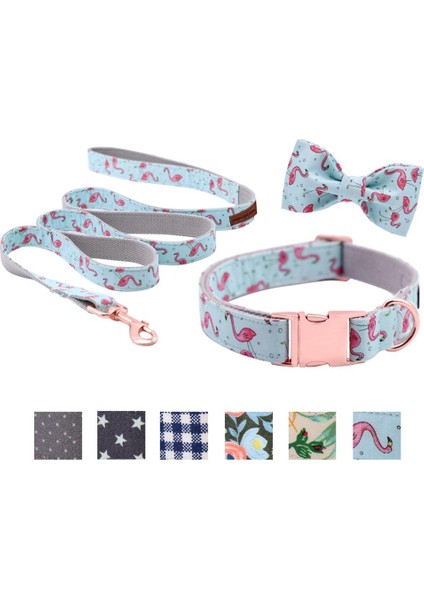 Tasma Tarzı Xl Boyutu Evcil Hayvan Severler Için Benzersiz Stil Paws Köpek Veya Kedi Tasması Pembe Flamingo Fiyonklu (Yurt Dışından) modelleri