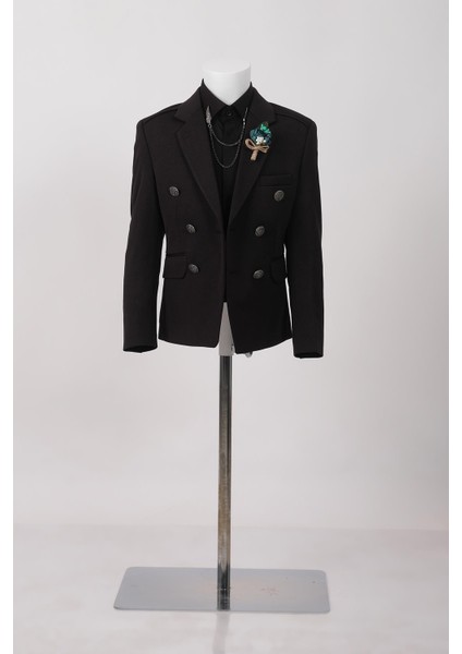 Slim Fit Kruvaze Erkek Çocuk CEKET_MNVS01423