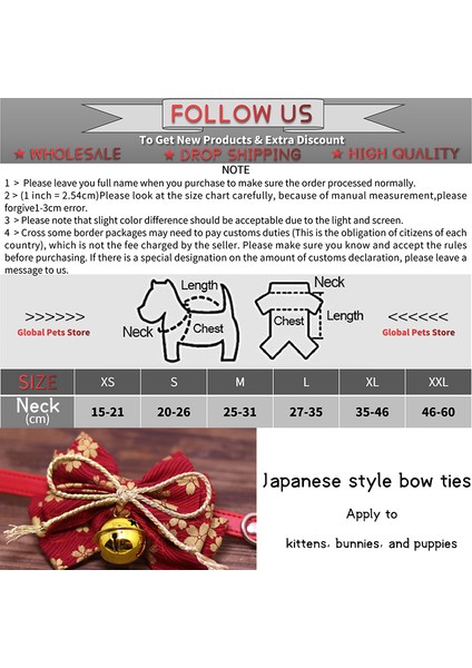 No.4 Stili L Boyutu Kedi Köpek Tasması Pet Papyon Ayarlanabilir Japon Tarzı Pet Atkısı Ilmek Çan Xs-Xxl Pet Kimono Aksesuar Yavru Kedi Süsleme (Yurt Dışından) fırsatları