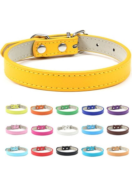 Turuncu Tarzı M Boyutu Yeni Ayarlanabilir Pu Renkli Pet Köpek Tasmaları Yavru Kedi Yaka Samll Köpek Tasması Chihuahua Accesorios Köpek Tasma Malzemeleri (Yurt Dışından) fiyatları