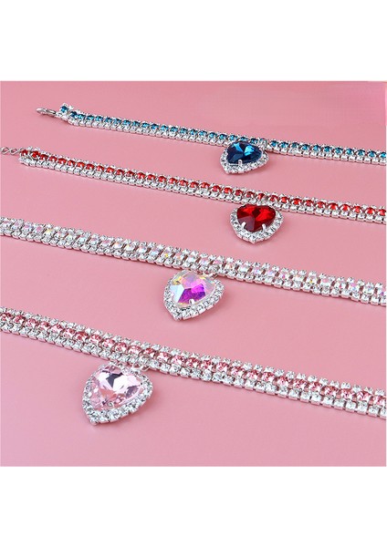 Yeşil Stil 20-27CM Köpek Tasması Köpek Yaka Parlak Taklidi Yaka Parlak Prenses Yaka Kedi Kalp Elmas Takı Kolye Evcil Hayvan Aksesuarları (Yurt Dışından) modelleri