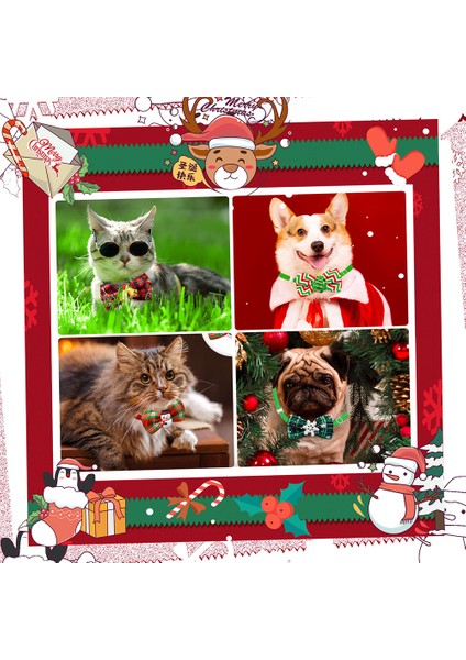 No.7 Tarzı Köpekler Için Noel Köpek Bowties Papyon Yaka Köpekler Noel Köpek Malzemeleri Evcil Köpekler Küçük Köpekler Için Bakım Aksesuarları Kedi Yaka (Yurt Dışından) fırsatları