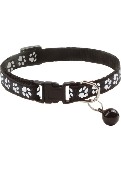 Siyah Stil 1 Adet Renkli Sevimli Çan Yaka Ayarlanabilir Toka Kedi Tasması Evcil Hayvan Malzemeleri Ayak Izi Kişiselleştirilmiş Yavru Kedi Yaka Küçük Köpek Aksesuarı (Yurt Dışından)