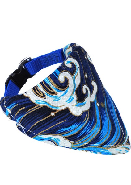 Mavi Stil Xl Boyutu Ayarlanabilir Küçük Köpek Kedi Yaka Eşarp 6 Renk Baskı Yavru Yavru Bandana Atkısı Evcil Hayvan Aksesuarları Köpekler Kediler Kedi Eşarp (Yurt Dışından)