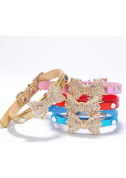 Pembe Tarzı S Beden Chihuahua Için Sevimli Rhinestone Pu Deri Küçük Köpek Tasmaları Kedi Köpek Kolye (Yurt Dışından) modelleri
