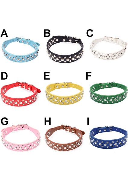 Yeşil Stil Xxs Pet Rhinestone 2.5cm Kristal Yaka Genişliği Kedi Köpek Deri Bling Pu Diamante (Yurt Dışından)