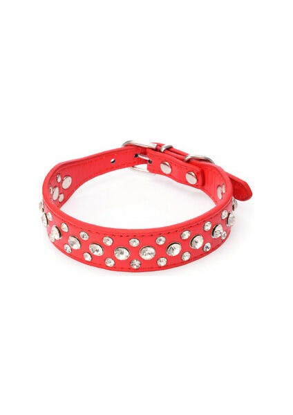 Yeşil Stil Xxs Pet Rhinestone 2.5cm Kristal Yaka Genişliği Kedi Köpek Deri Bling Pu Diamante (Yurt Dışından)