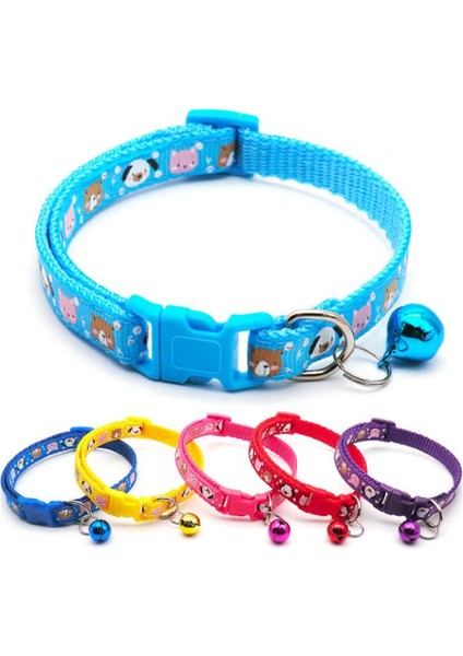 Sarı Stil Moda Evcil Köpek Tasması Renkli Desen Köpek Ayı Sevimli Çan Ayarlanabilir Yaka Köpek Kediler Için Köpek Dıy Evcil Hayvan Aksesuarları (Yurt Dışından)