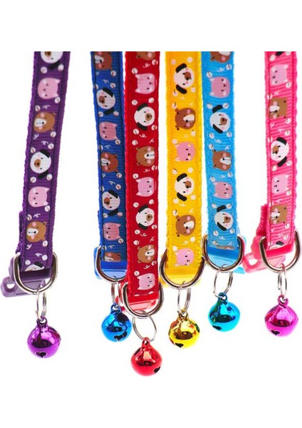 Sarı Stil Moda Evcil Köpek Tasması Renkli Desen Köpek Ayı Sevimli Çan Ayarlanabilir Yaka Köpek Kediler Için Köpek Dıy Evcil Hayvan Aksesuarları (Yurt Dışından)