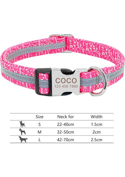 095-PEMBE Tarzı L Boyutu Naylon Pet Köpek Tasması Kişiselleştirilmiş Özel Tabela Kımlık Etiketi Aksesuarları Köpek Tasmaları Kazınmış Küçük Orta Büyük Evcil Hayvanlar Köpek Tasmaları (Yurt Dışından)