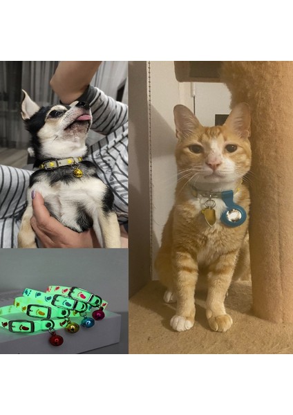 F Tarzı Çan ile Pet Parlayan Yaka Geceleri Glow Köpekler Kediler Kolye Işık Aydınlık Boyun Halkası Aksesuarları Silika Jel Köpek Tasması (Yurt Dışından) modelleri