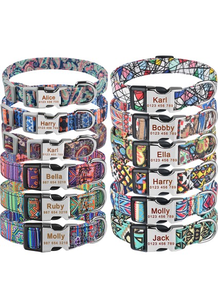 Turuncu Tarzı L Boyutu Kişiselleştirilmiş Köpek Tasması Özel Ücretsiz Kazınmış Isim Yaka Naylon Ekose Erkek Kız Unisex Köpekler Yaka Küçük Büyük Ürün Köpek Tasmaları (Yurt Dışından) fiyatları