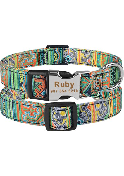 Turuncu Tarzı L Boyutu Kişiselleştirilmiş Köpek Tasması Özel Ücretsiz Kazınmış Isim Yaka Naylon Ekose Erkek Kız Unisex Köpekler Yaka Küçük Büyük Ürün Köpek Tasmaları (Yurt Dışından) modelleri