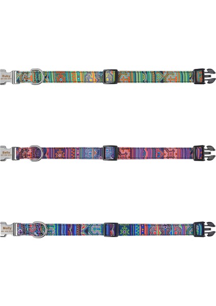 Turuncu Tarzı L Boyutu Kişiselleştirilmiş Köpek Tasması Özel Ücretsiz Kazınmış Isim Yaka Naylon Ekose Erkek Kız Unisex Köpekler Yaka Küçük Büyük Ürün Köpek Tasmaları (Yurt Dışından) fırsatları