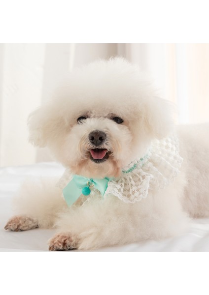 Mor Tarzı L Boyutu Evcil Hayvan Aksesuarları Kedi ve Köpek Yay Dantel Çan Pet Önlük Prenses Tarzı Tükürük Havlu Yaka El Dokuma Kolye Evcil Hayvan Aksesuarları (Yurt Dışından)