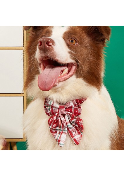 Yeşil Stil 34-50CM Pamuk-Polyester Rahat Sevimli Noel Kar Tanesi Yay Köpek Tasması Yavru Evcil Köpek Tasması Küçük Büyük Köpek Aksesuarları (Yurt Dışından) modelleri