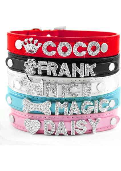 Siyah Stil Xs Boyutu Bling Rhinestone Yavru Köpek Tasmaları Kişiselleştirilmiş Küçük Doguahua Yaka Özel Kolye Ücretsiz Isim Takılar Evcil Hayvan Aksesuarları (Yurt Dışından) modelleri