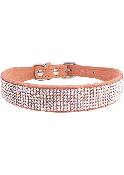 Kahverengi Tarzı S Beden Köpek Tasması Kristal Glitter Rhinestone Evcil Hayvan Tasmaları Çinko Alaşım Toka Yaka Küçük Orta Köpekler Için Catuahua Pug Köpek Tasması (Yurt Dışından)