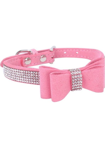 P Tarzı Xxs Bling Rhinestone Köpek Tasması Deri Yay-Düğüm Yavru Kedi Kolye Evcil Hayvan Tasması Küçük Köpek Chihuahua Pug Yaka Evcil Hayvan Aksesuarları (Yurt Dışından)