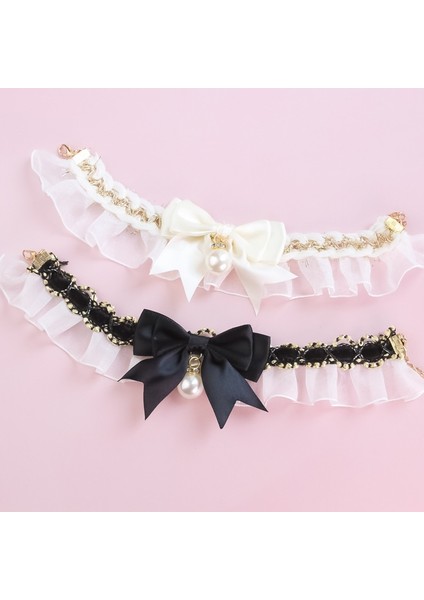 Beyaz Stil 30-35CM Pet Köpek Kedi Tasma Sevimli Dantel Yay Kedi Yaka Ayarlanabilir Kedi Kolye Takı Tatlı Boyun Dekoratif Evcil Hayvan Aksesuarları Evcil Hayvan Malzemeleri (Yurt Dışından) fiyatları