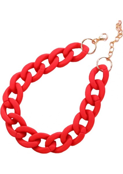 Kırmızı Stil Xl Boyutu Büyük Pet Boyun Zinciri Solmaya Dayanıklı Gösteri Benzersiz Charm Reçine Uzatma Zinciri ile Küçük Kedi Köpek Kolye (Yurt Dışından)