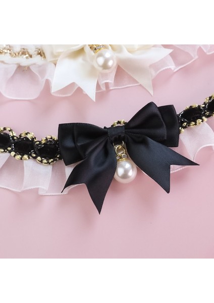 Beyaz Stil 30-35CM Pet Köpek Kedi Tasma Sevimli Dantel Yay Kedi Yaka Ayarlanabilir Kedi Kolye Takı Tatlı Boyun Dekoratif Evcil Hayvan Aksesuarları Evcil Hayvan Malzemeleri (Yurt Dışından) indirimleri