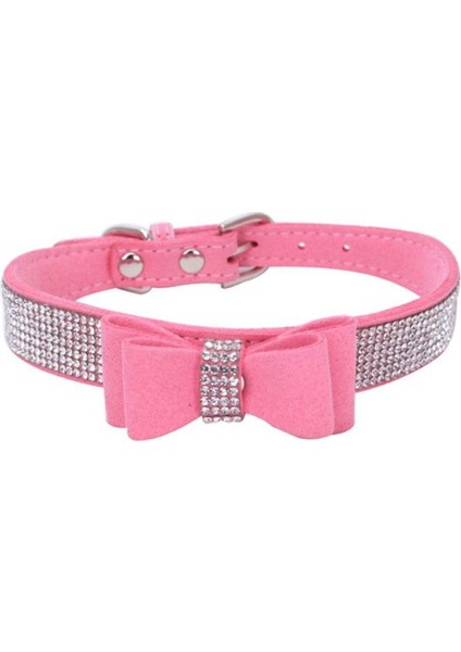 L Tarzı Xxs Bling Rhinestone Köpek Tasması Deri Yay-Düğüm Yavru Kedi Kolye Evcil Hayvan Tasması Küçük Köpek Chihuahua Pug Yaka Evcil Hayvan Aksesuarları (Yurt Dışından) fırsatları