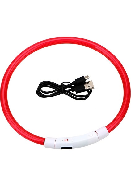 Kırmızı Stil L Boyutu LED USB Köpek Tasması Pet Köpek Gece Aydınlık Şarj Yaka LED Gece Güvenlik Yanıp Sönen Kızdırma Köpek Kaybı Önleme Yaka Pet Aksesuar (Yurt Dışından)