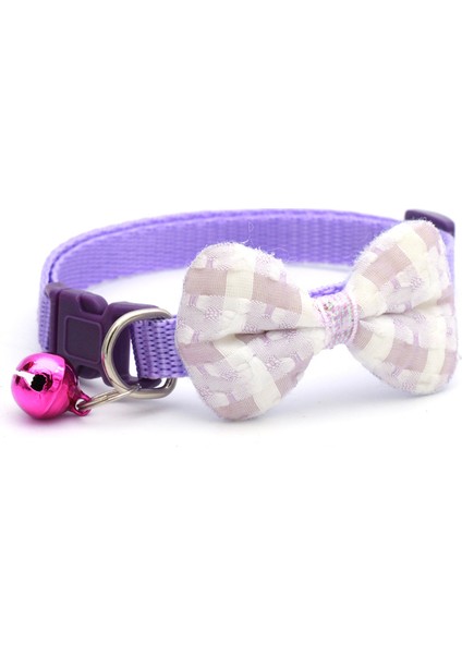 Mor Tarzı Yay Ayarlanabilir Papyon Köpekler Için Kedi Yavrusu Ilmek Yaka Kedi Yaka Ilmek Kolye Köpekler Için Çan ile Catuahua Yorkie (Yurt Dışından)