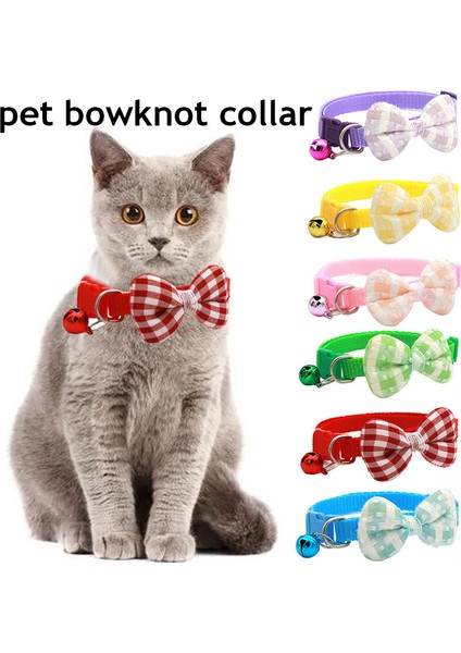 Mor Tarzı Yay Ayarlanabilir Papyon Köpekler Için Kedi Yavrusu Ilmek Yaka Kedi Yaka Ilmek Kolye Köpekler Için Çan ile Catuahua Yorkie (Yurt Dışından) fiyatları