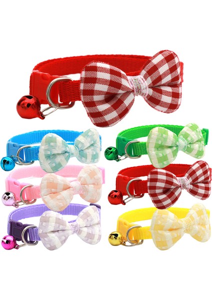 Mor Tarzı Yay Ayarlanabilir Papyon Köpekler Için Kedi Yavrusu Ilmek Yaka Kedi Yaka Ilmek Kolye Köpekler Için Çan ile Catuahua Yorkie (Yurt Dışından) modelleri