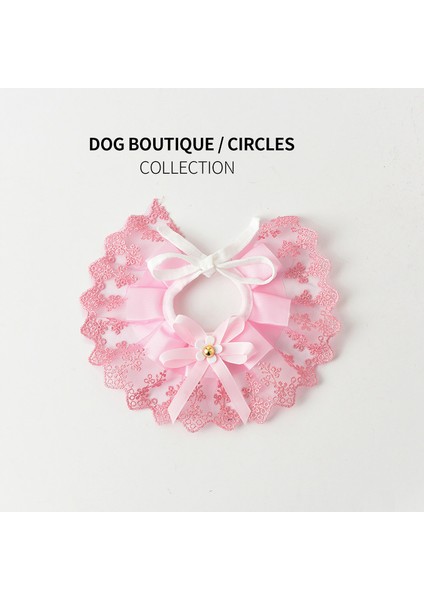 Sarı Stil L Boyutu Moda Ilmek Evcil Hayvan Tasması Sevimli Dantel Örgü Nakış Pet Önlük Geğirmek Kumaş Güzel Köpek Kedi Kolye Boyun Askısı Küçük Orta Köpek (Yurt Dışından)