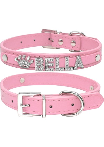 Pembe Tarzı Xs Boyutu Bling Rhinestone Yavru Köpek Tasmaları Kişiselleştirilmiş Küçük Doguahua Yaka Özel Kolye Ücretsiz Isim Takılar Evcil Hayvan Aksesuarları (Yurt Dışından)
