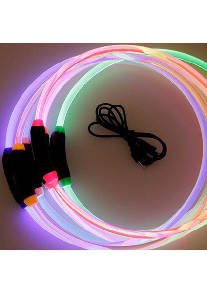 Beyaz Stil Köpek Için Pet Yaka Ayarlanabilir USB Şarj Plastik LED Işıklı Anti-Kayıp Boyunbağı (Yurt Dışından) fiyatları