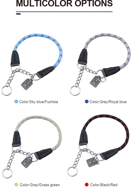 Kırmızı Stil Xl Boyutu Truelove Pet P-Zincir Naylon Köpek Tasması Paslanmaz Çelik Zincir Çekmeye Dayanıklı Yansıtıcı Dekoratif Patlamaya Dayanıklı Yürüyüş TLC5373 (Yurt Dışından) modelleri