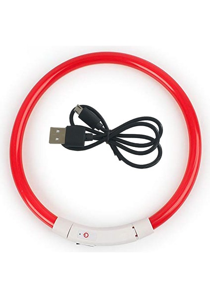Kırmızı Stil 70CM LED USB Köpek Tasması Gece Güvenlik Aydınlatma Anti-Kayıp Köpek Tasması Aydınlık Şarj Yaka Pet Köpek Yavrusu Gece Flaş Evcil Hayvan Aksesuarları (Yurt Dışından)