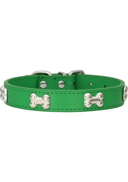 Yeşil Stil S Beden Pet Köpek Tasması Kemik Deri Dayanıklı Evcil Hayvan Malzemeleri Aksesuarları Boyun Askısı Yaka Köpek Yavrusu Pug Tasmaları Küçük Büyük Köpekler Için (Yurt Dışından)