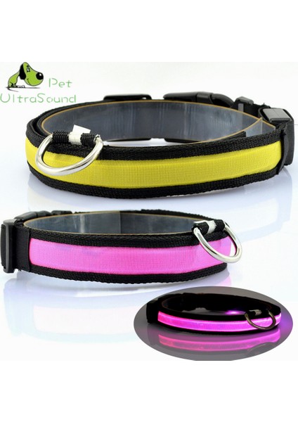 Beyaz Stil L Boyutu Naylon LED Pet Köpek Tasması Light Up Köpek Tasma Yaka Gece Güvenlik Yanıp Sönen Ayarlanabilir Karanlıkta Parlayan Pet Malzemeleri Dropship (Yurt Dışından)